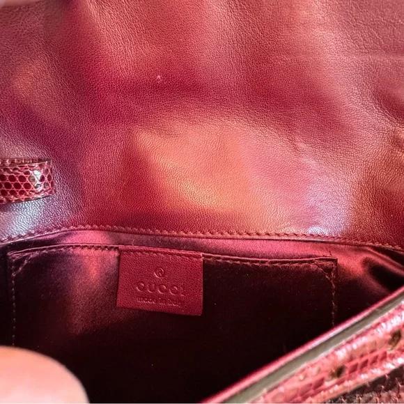 Rare Gucci Broadway Bordeaux Burgundy Velvet Sequins Clutch and Heels Set 6.5 - Picture 6 of 16